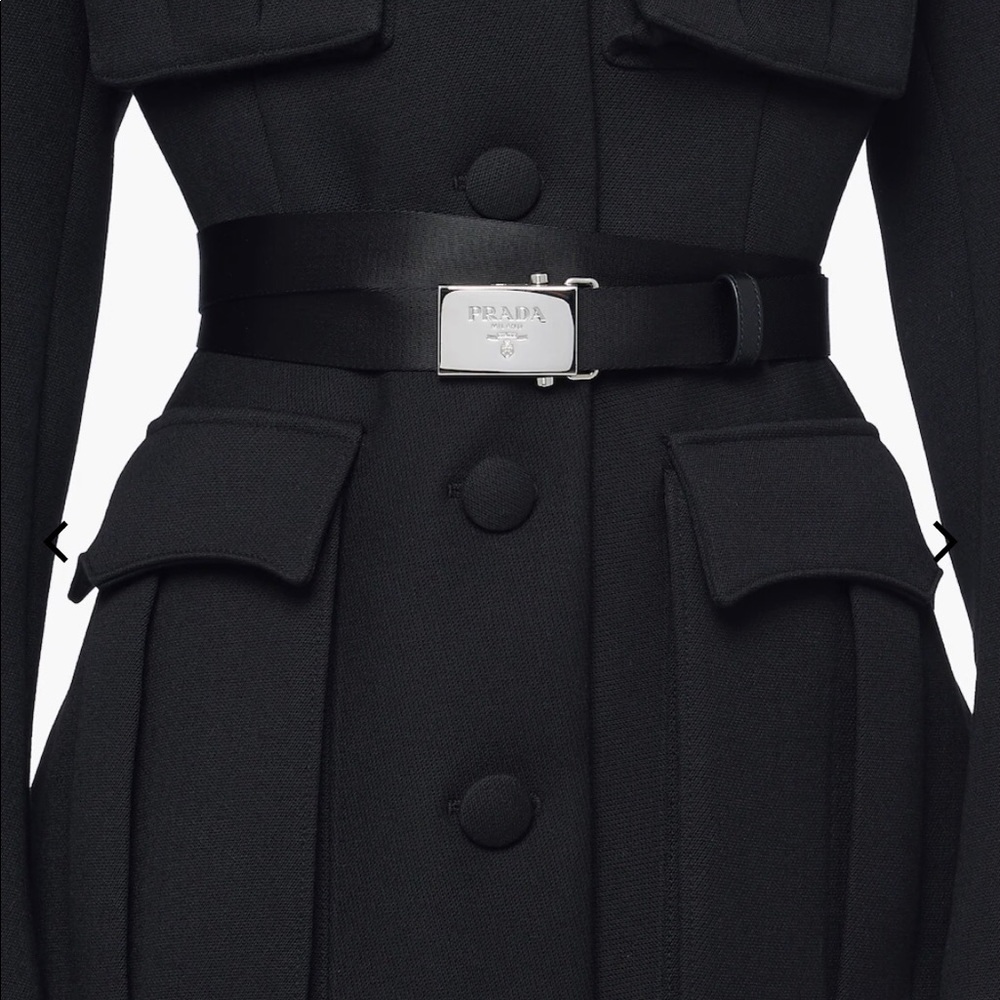 Prada Black Nylon Belt